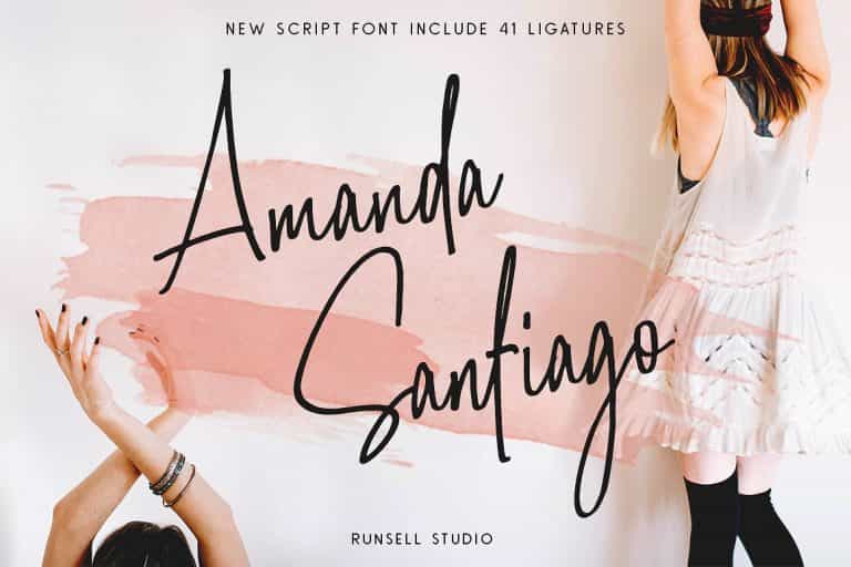 Amanda Santiago Script Font Image 1