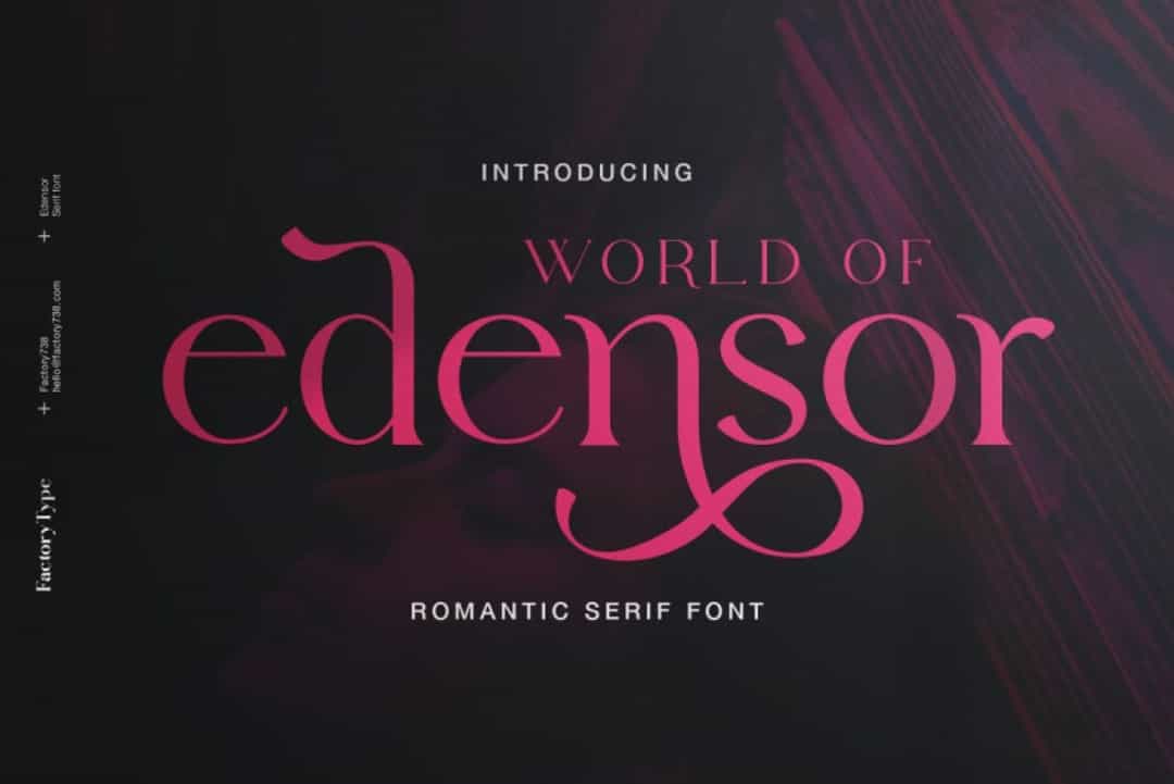 Edensor Font Image 1