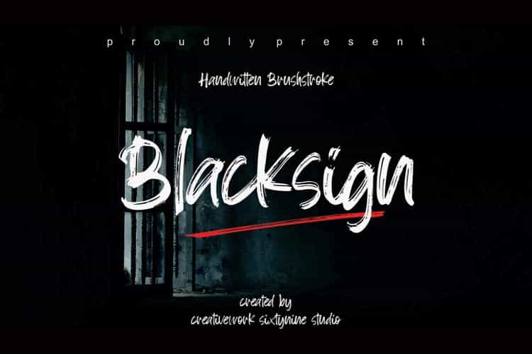 Blacksign Font Image 1