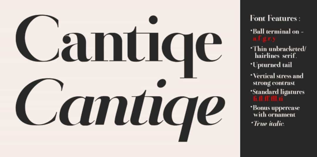 Cantiqe Font Image 2