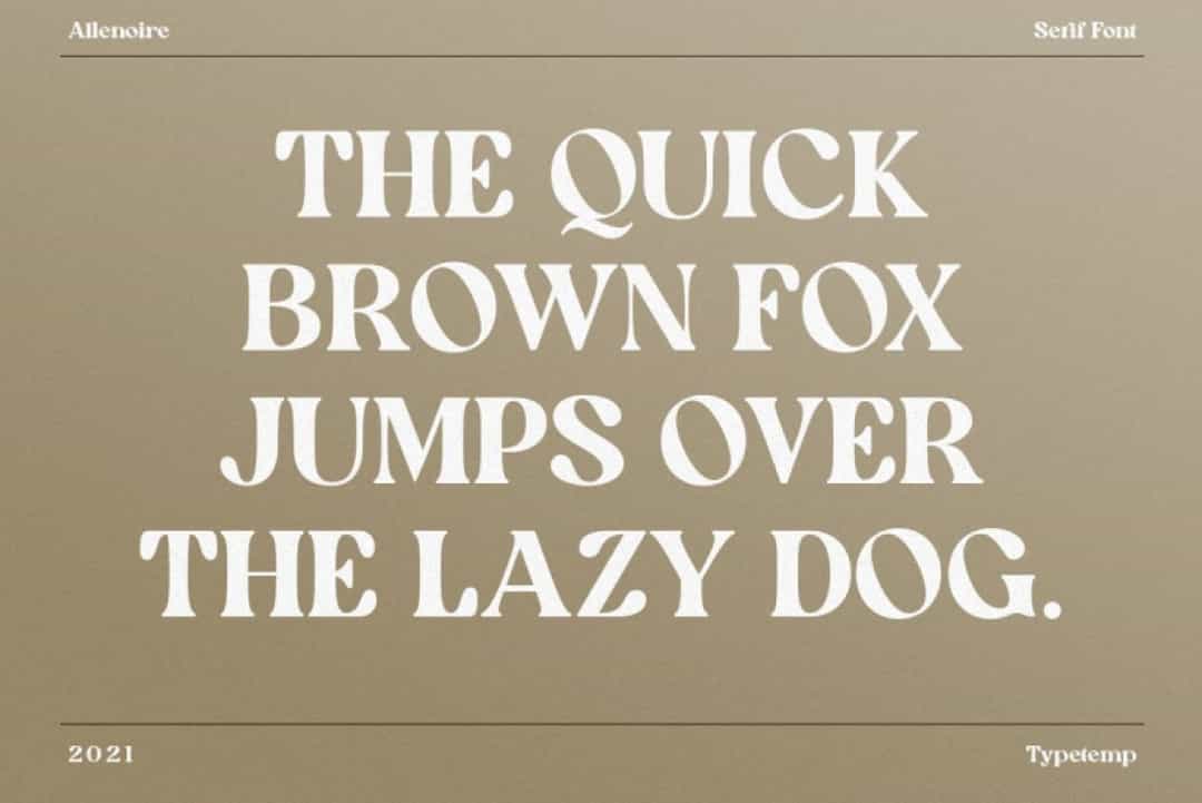 Allenoire Font Image 2