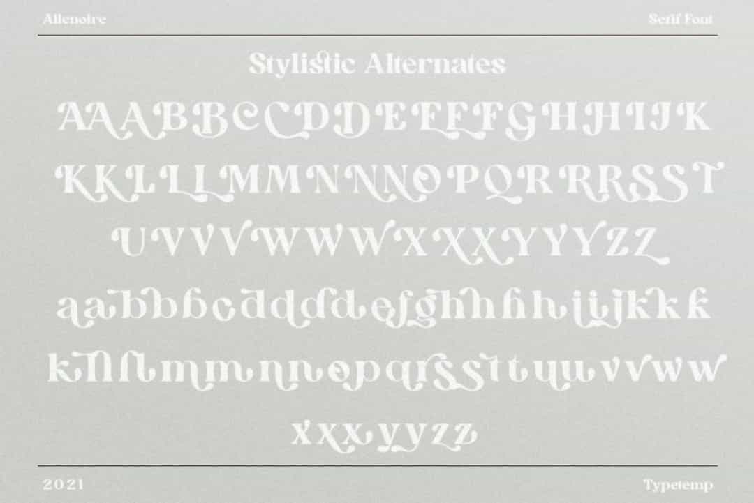 Allenoire Font Image 3