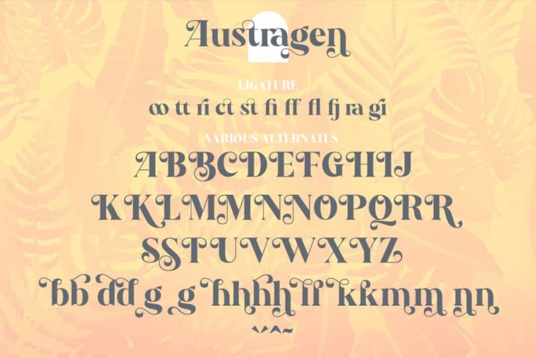 Austragen Font Image 3