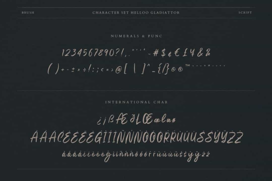 Helloo Gladiattor Font Image 3