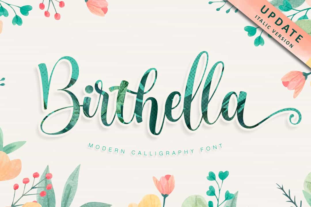 Birthella Font Image 1