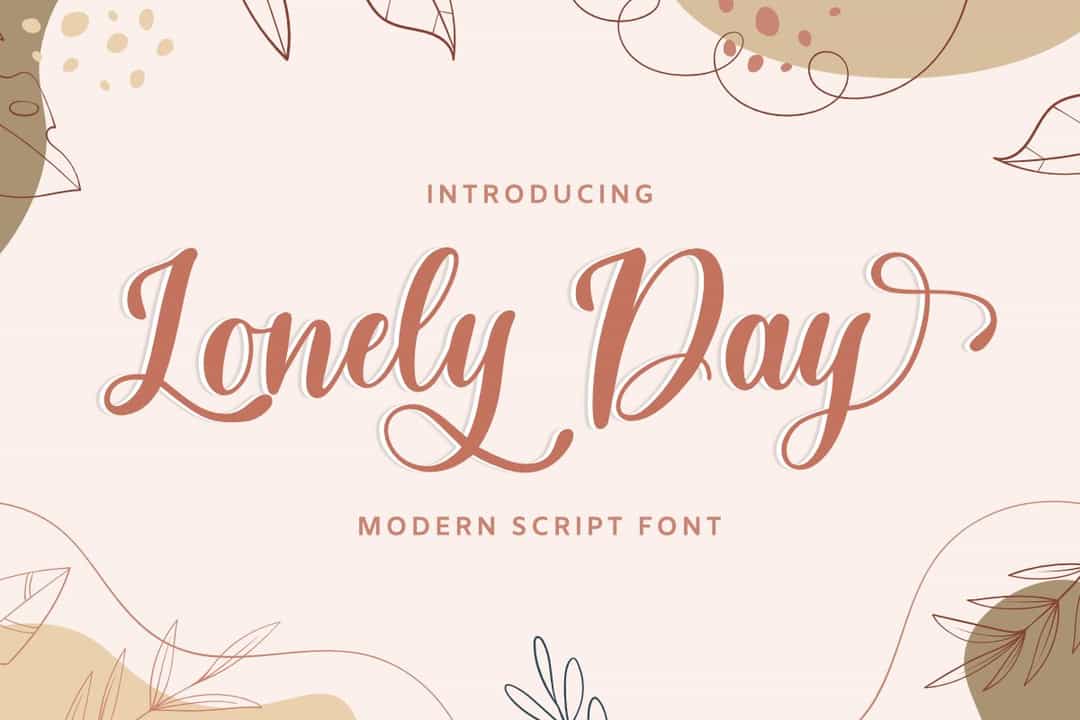 Lonely Day Font Image 1