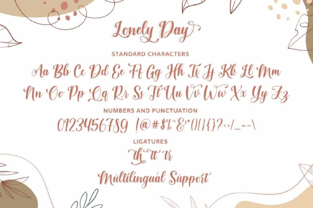 Lonely Day Font Image 3