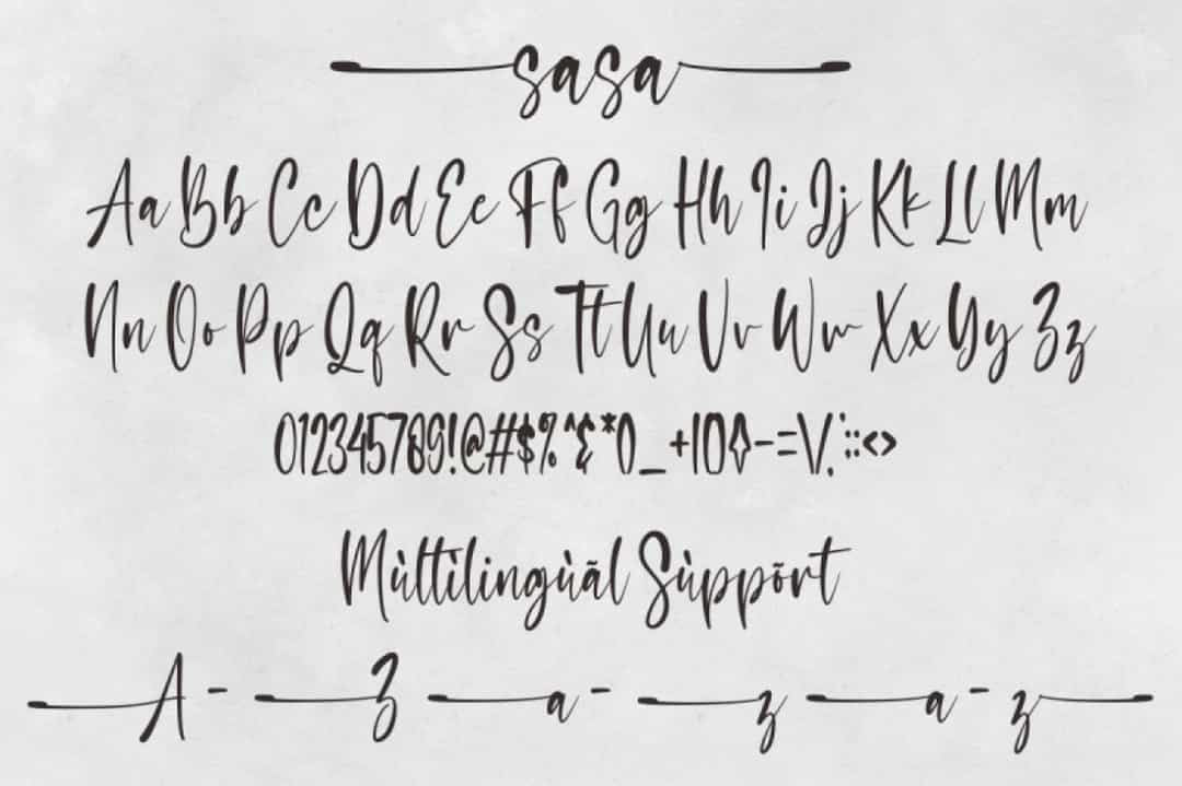 Sasa Font Image 6