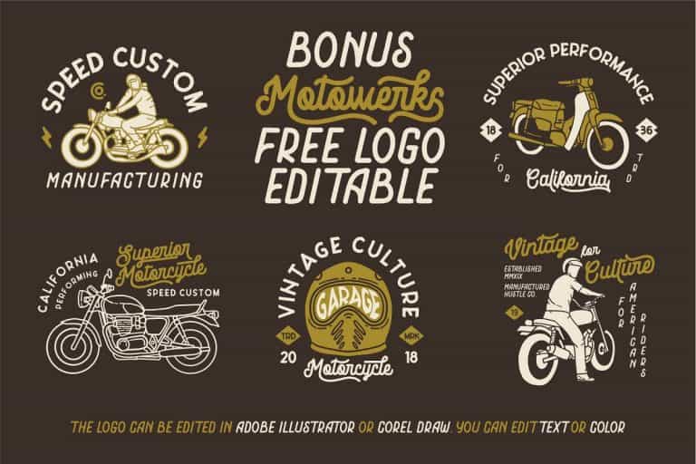 Motowerks Vintage Script Font Image 3