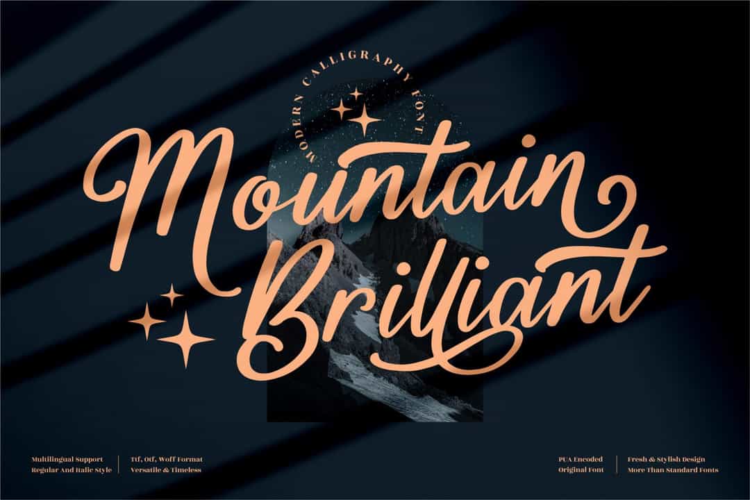 Mountain Brilliant Font Image 1