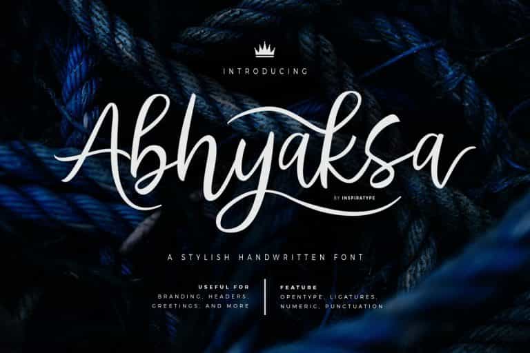 Abhyaksa Handwritten Font Image 1