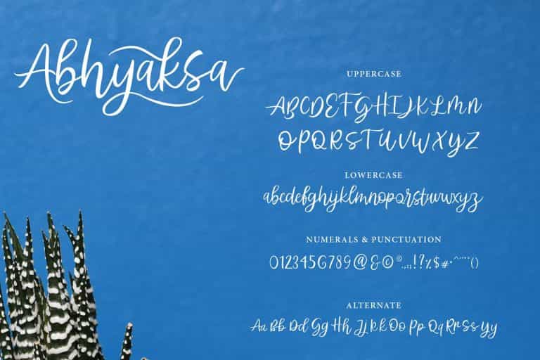 Abhyaksa Handwritten Font Image 3