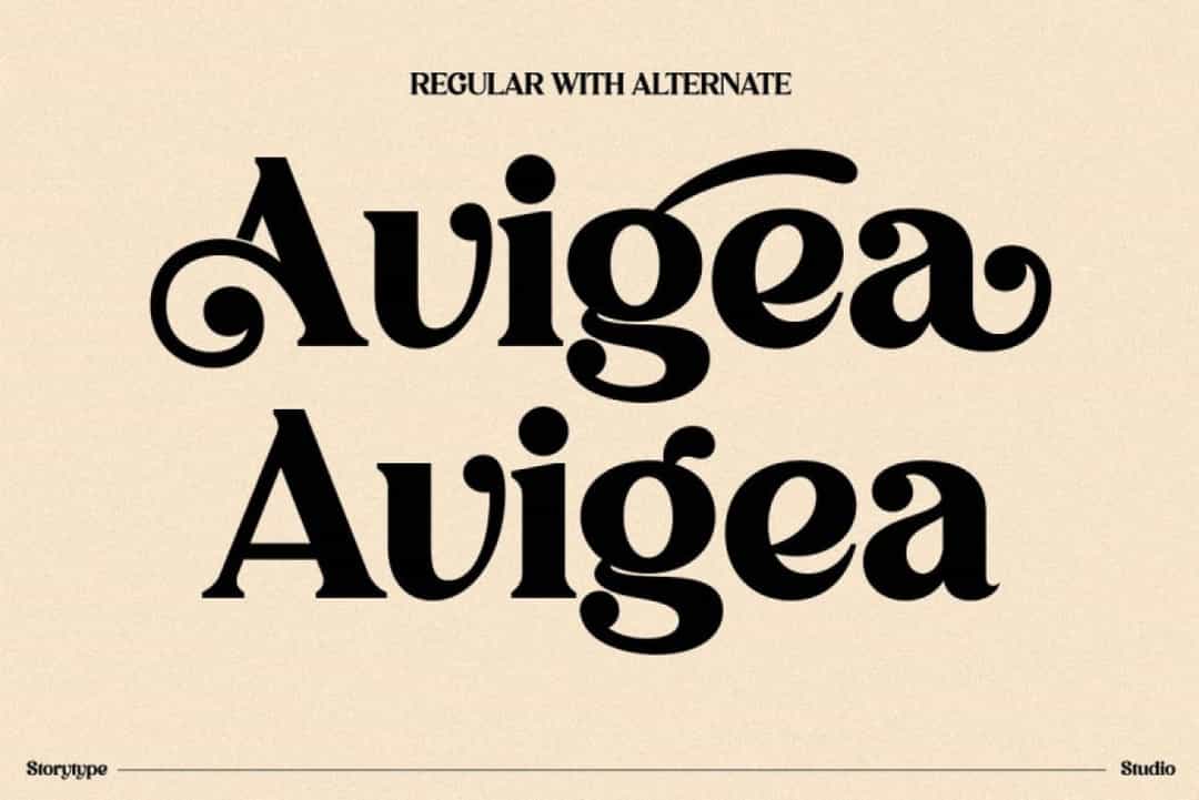 Avigea Font Image 2