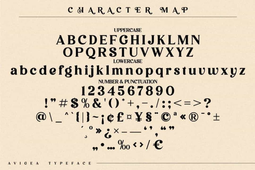 Avigea Font Image 3
