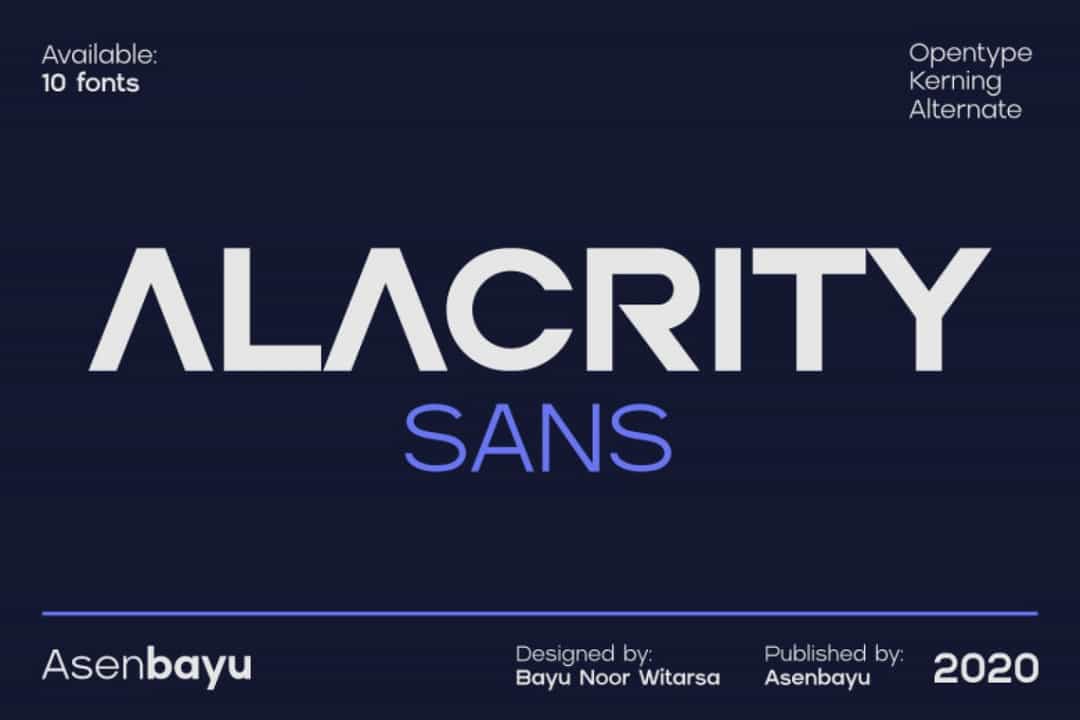 Alacrity Sans Font Family Image 1