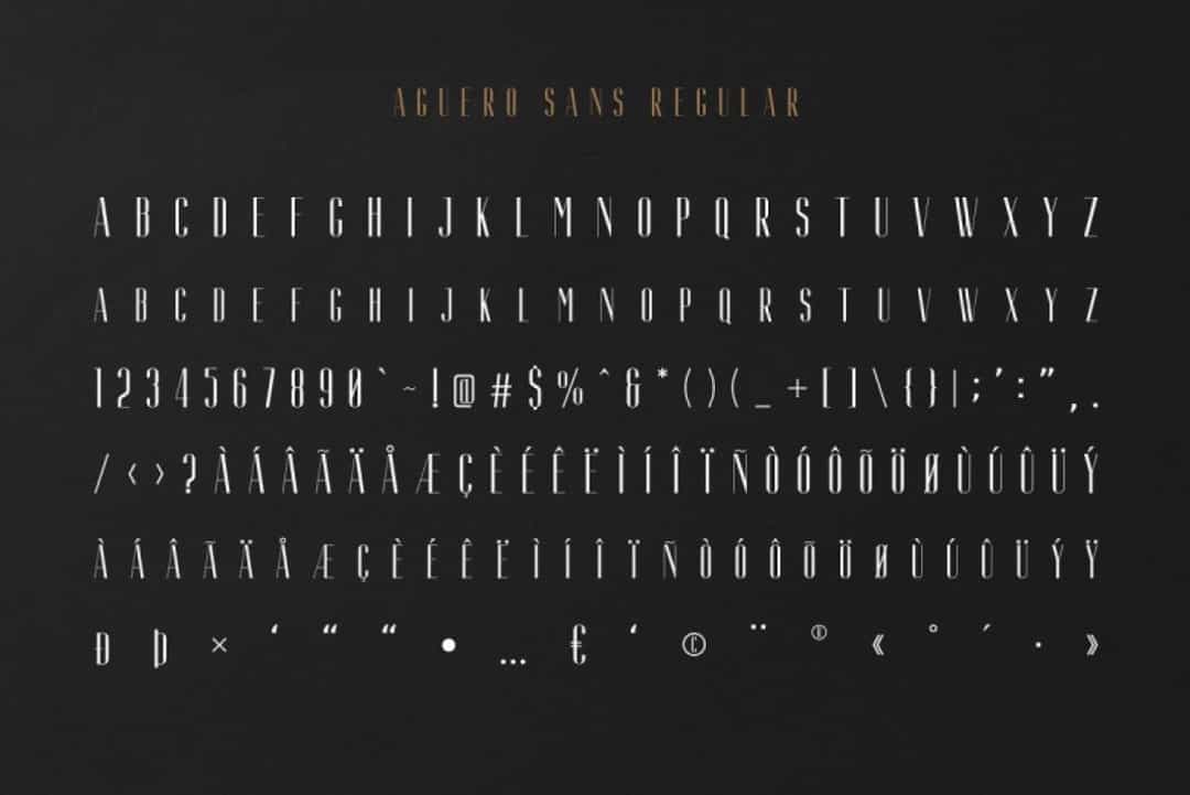 Aguero Font Image 3