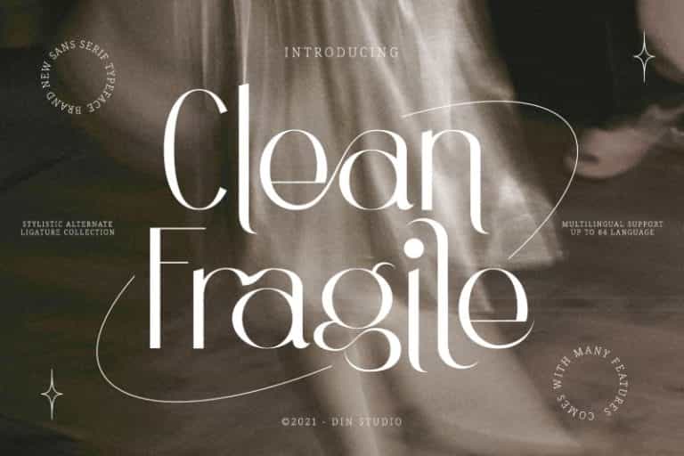 Clean Fragile Font Image 1