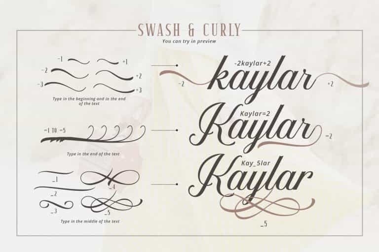 Kaylar Script Font Image 3