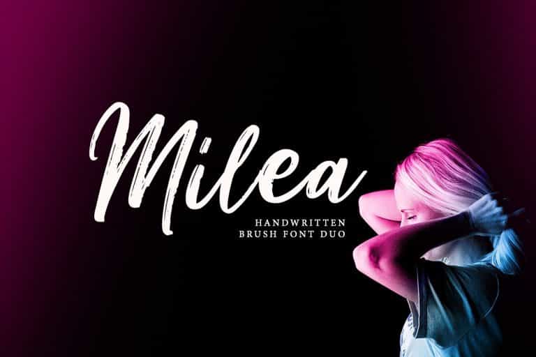 Milea Brush Font Duo Image 1