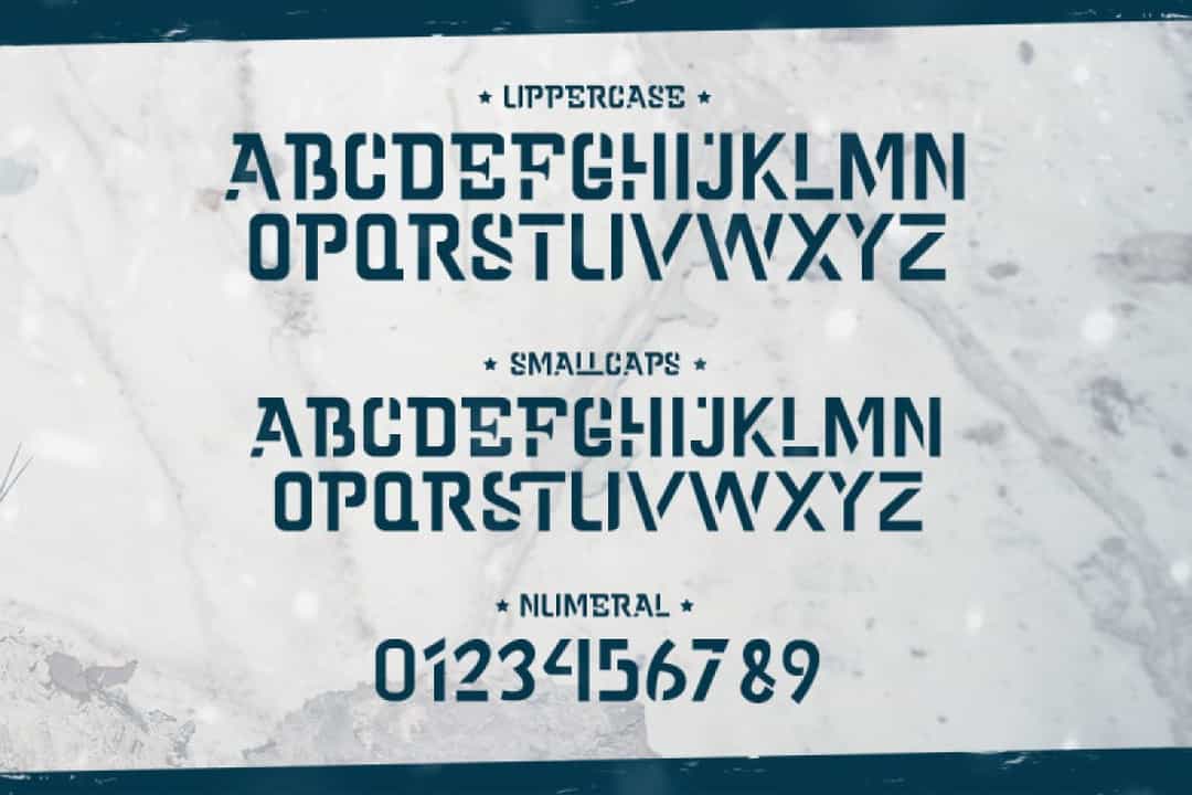 Cold Army Font Image 2