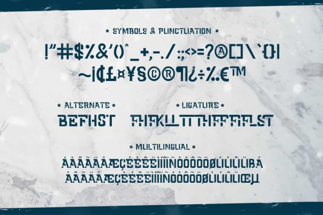Cold Army Font Image 3