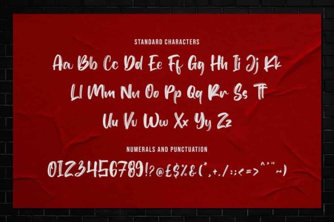 Shutdown Brush Font Image 3