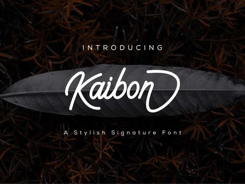 Kaibon Signature Font Image 1