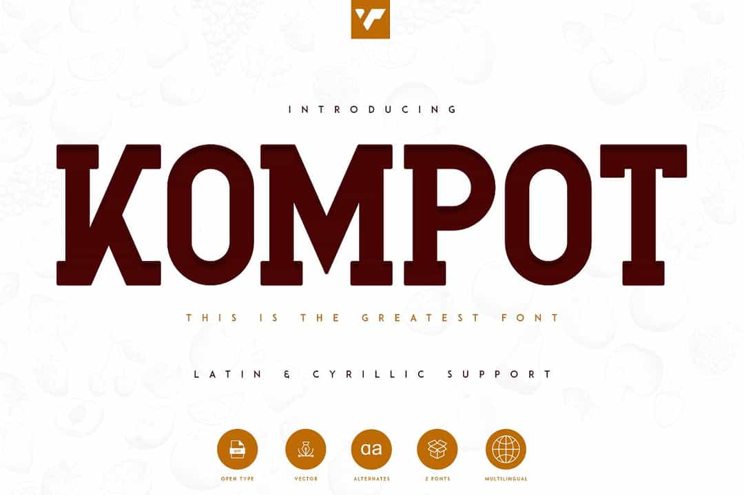 Kompot Slab Font Image 1