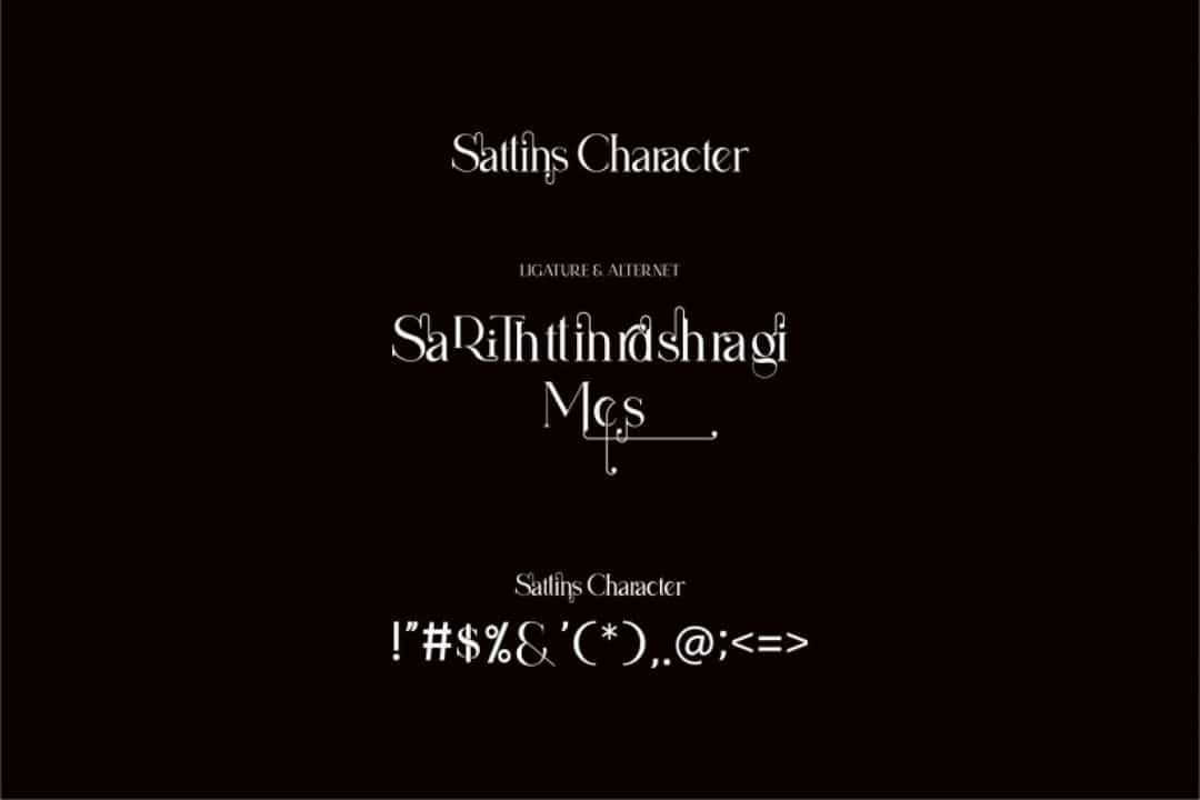Sattins Font Image 3