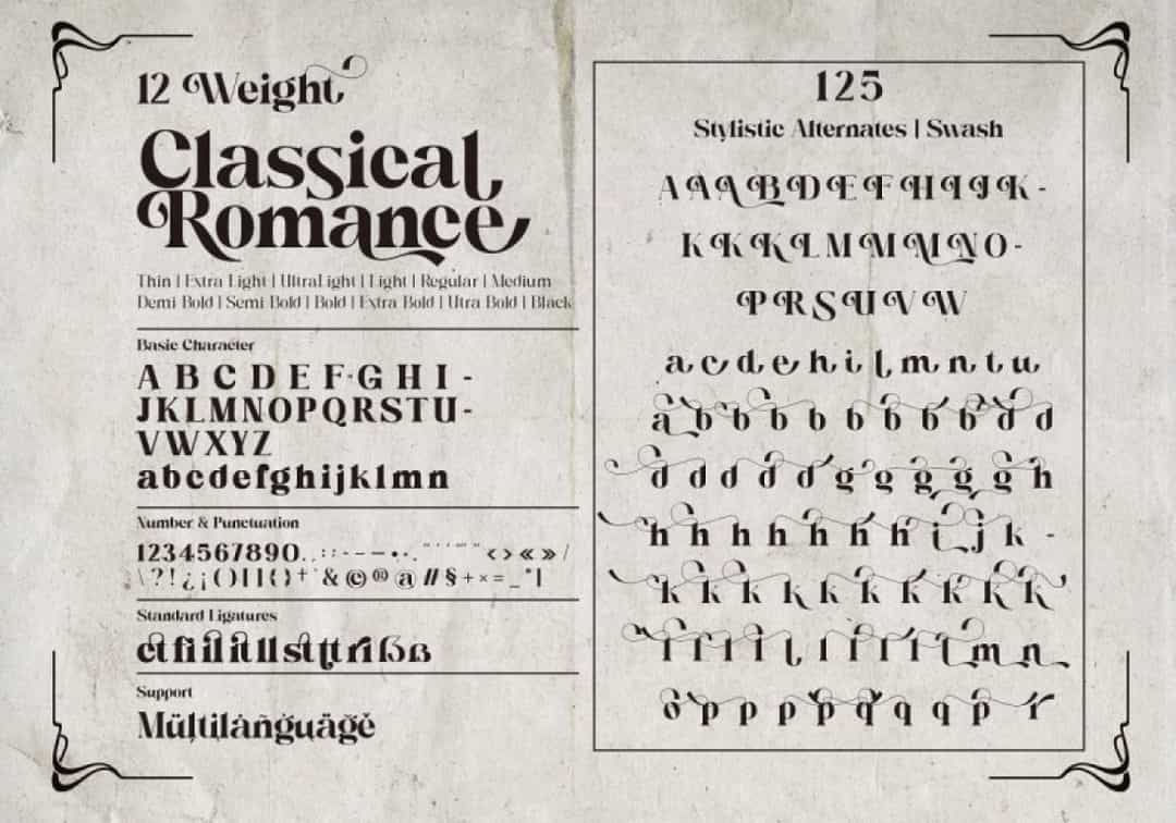 Classical Romance Font Image 3