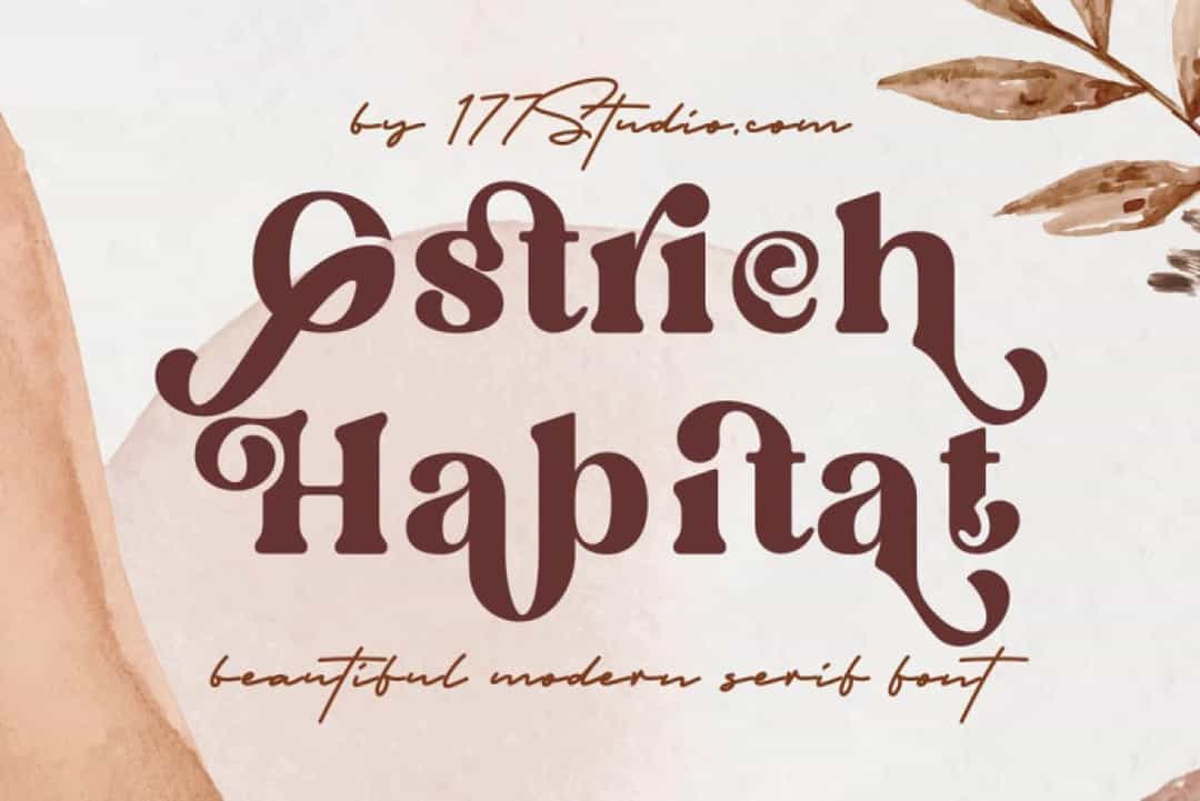 Ostrich Habitat Font Image 1