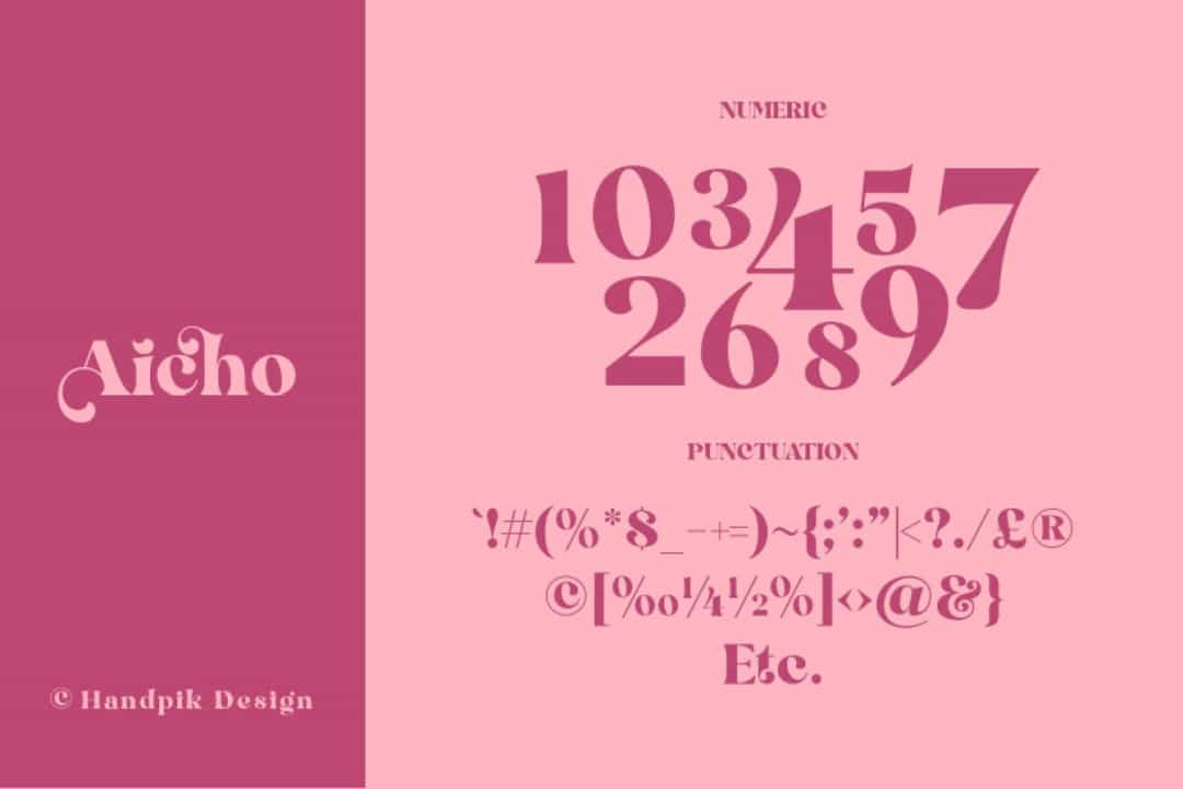 Aicho Font Image 3