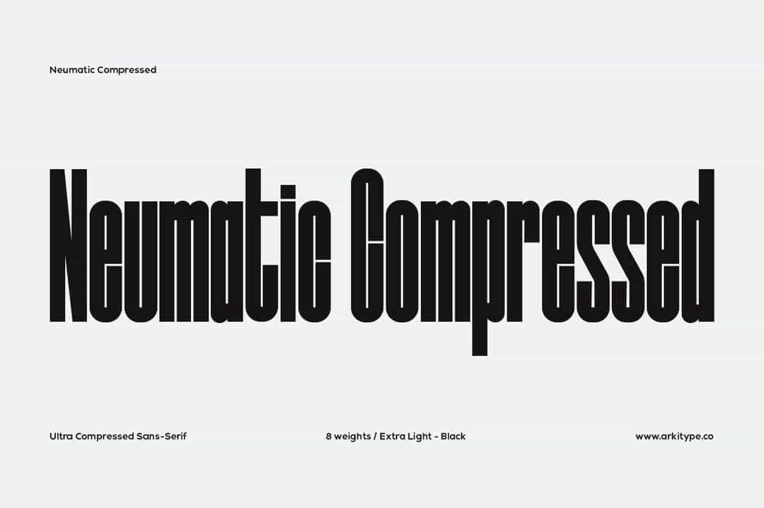 Neumatic Compressed Font Image 1