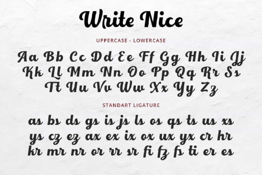 Write Nice Font Image 2