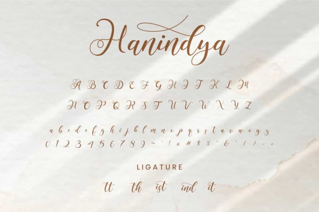 Hanindya Font Image 3