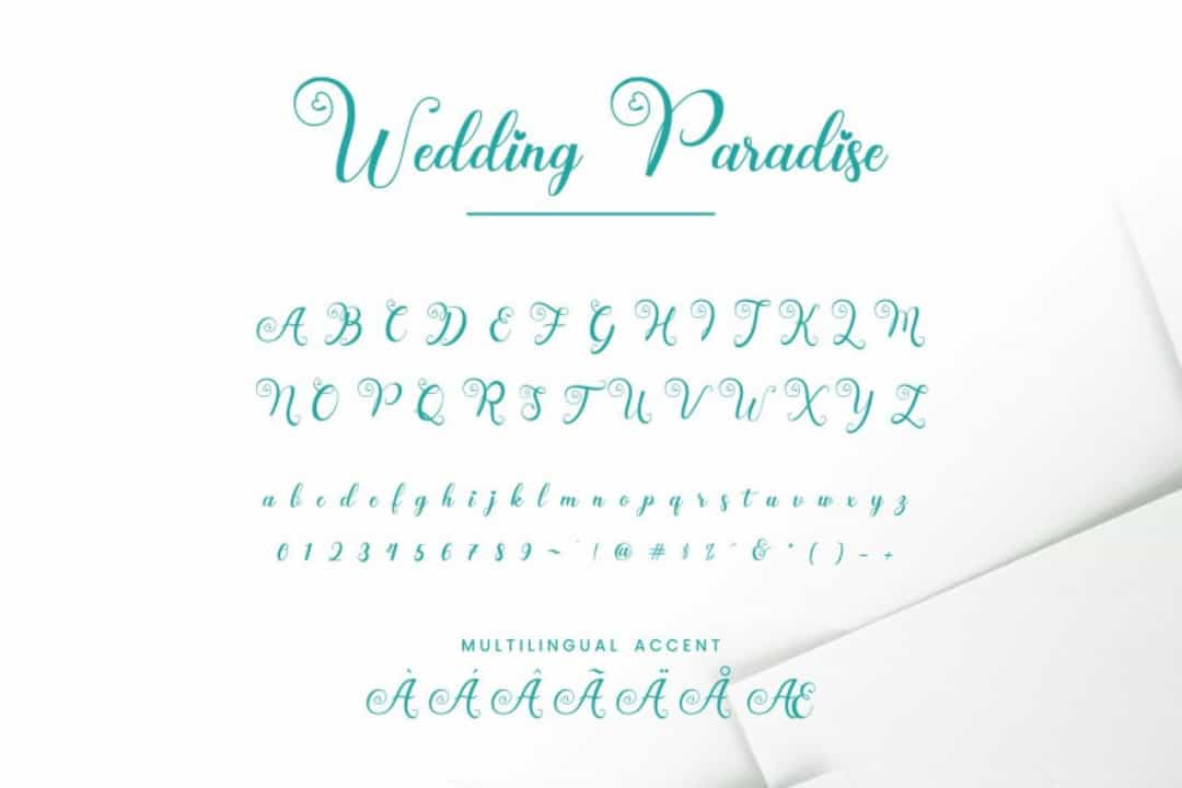 Wedding Paradise Font Image 3