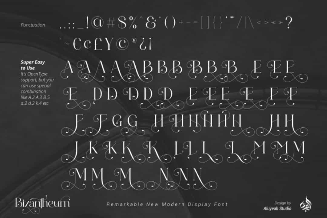 Bizantheum Font Image 3