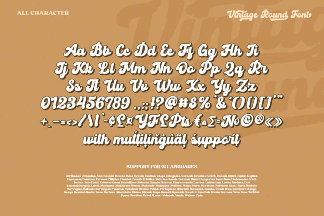 Vintage Round Font Image 3