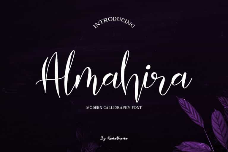 Almahira Script Font Image 1