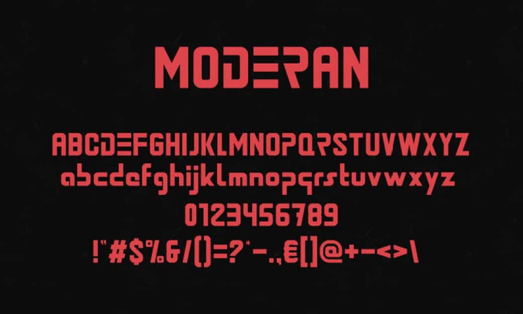 Moderan Font Image 3