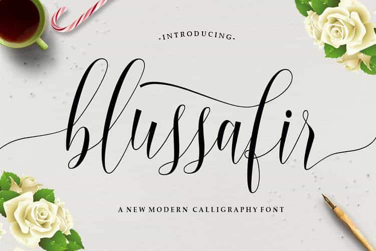 Blussafir Script Font Image 1