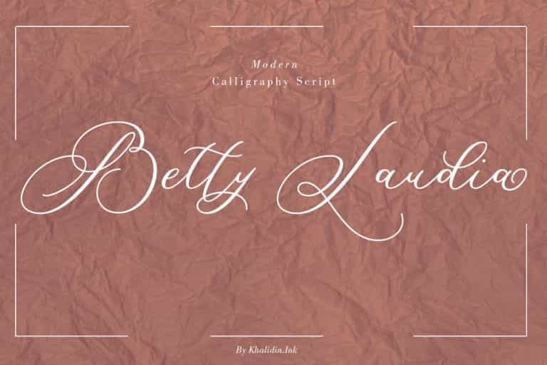 Betty Laudia Script Font Image 1