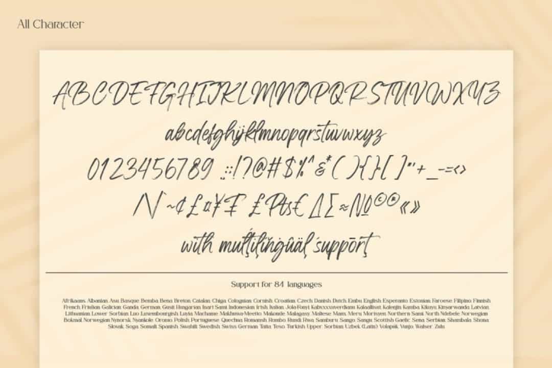 Yellow Palette Font Image 3