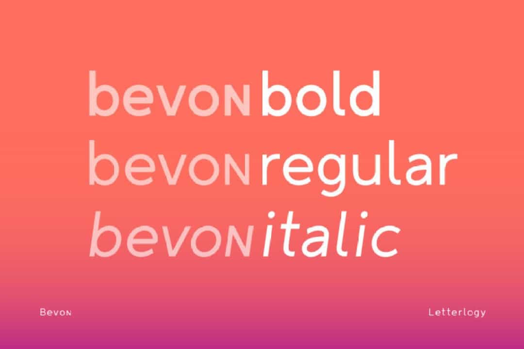 Bevon Font Image 2
