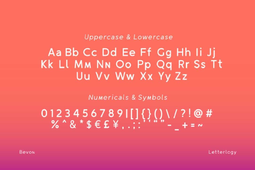Bevon Font Image 3