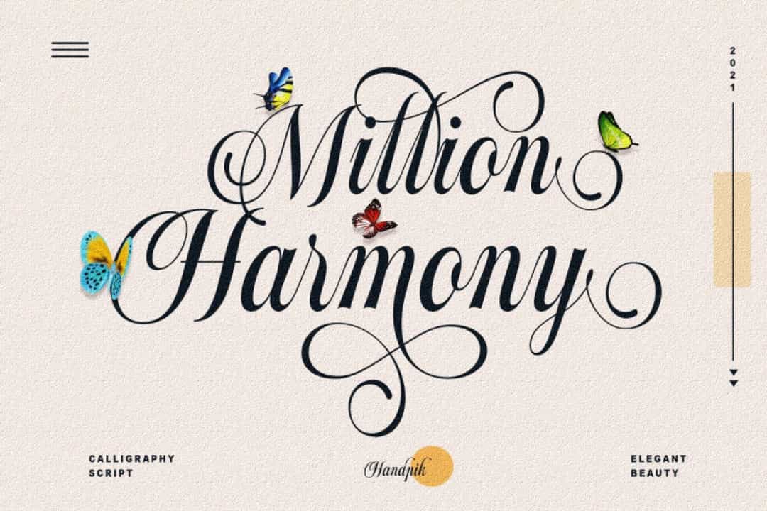 Million Harmony Font Image 1