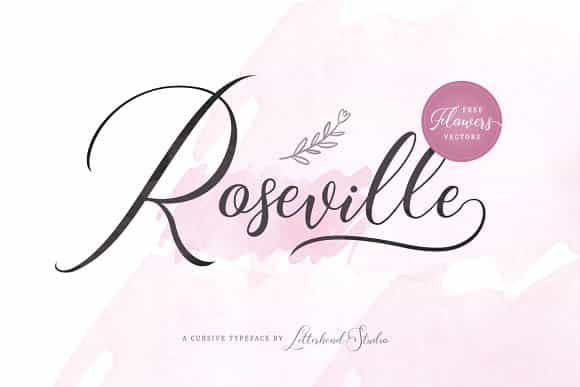 Roseville Script Font Image 1