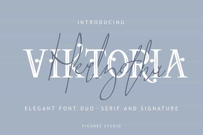 Viktoria Elegant Font Duo Image 1