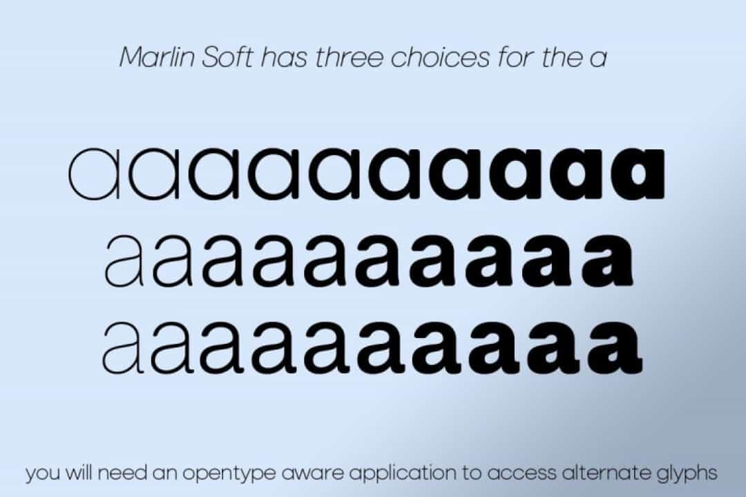 Marlin Soft Font Image 2