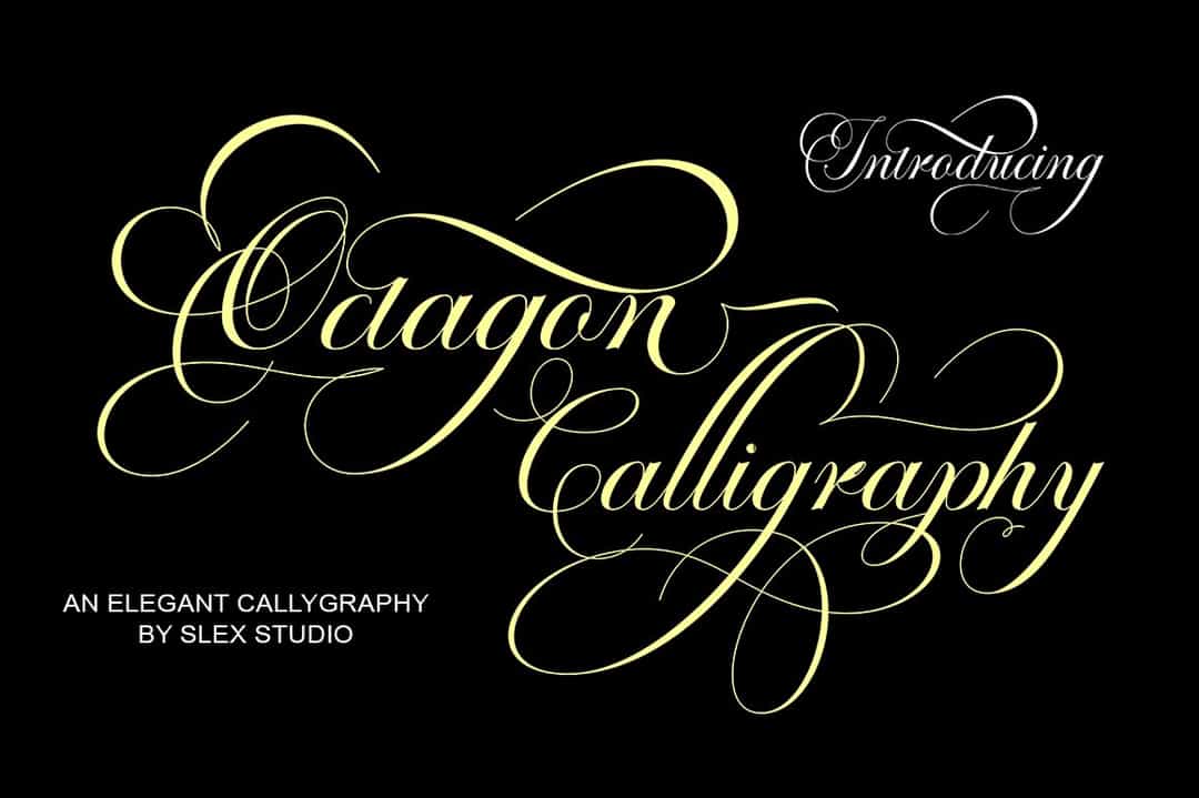 Octagon Calligraphy Font Image 1